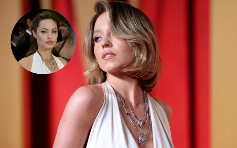 Sydney Sweeney usó el mismo vestido que Angelina Jolie en los Oscar 2004