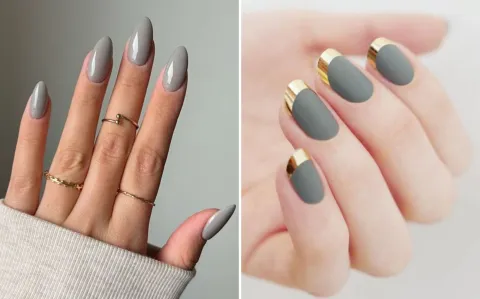 Cement nail art: 7 diseños de uñas grises que son tendencia durante el invierno 2024