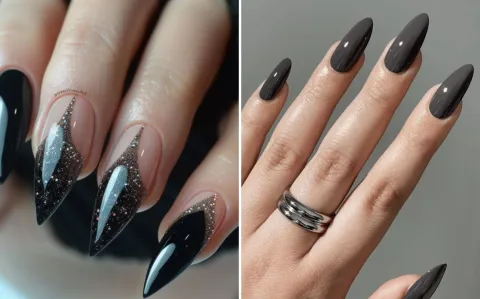 7 diseños de nail art en tonos oscuros, ideales para el invierno.