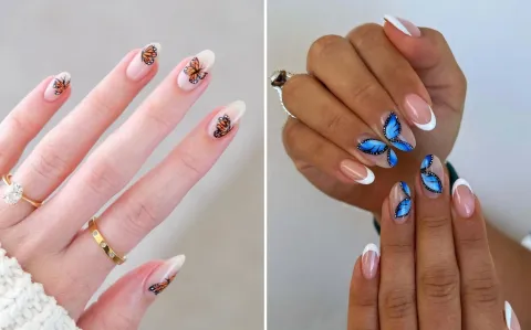 10 diseños de uñas con mariposas que son tendencia.