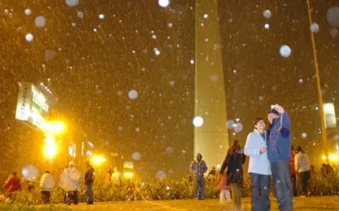 La última nevada en Buenos Aires.