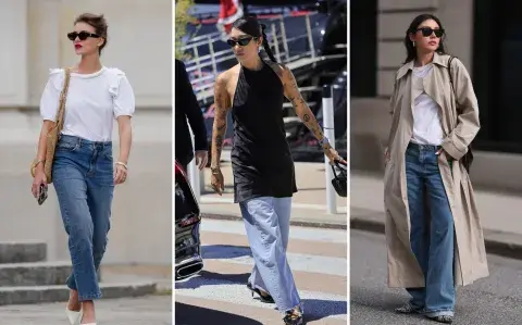 Tendencias 2025: los mejores looks de street style con jeans y kitten heels