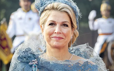 Máxima causa impacto con un sofisticado vestido efecto naked: mirá su look