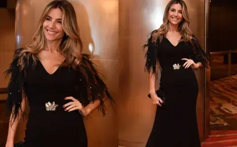 Guía de estilo: el look total black de María Belén Ludueña que se llevó todas las miradas