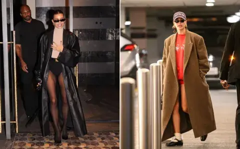 Los mejores looks de Hailey Bieber para inspirarte y lookear tus tapados