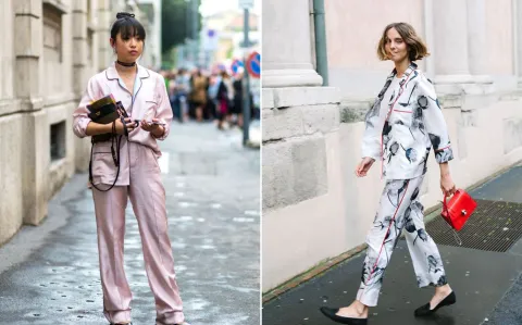 Guía de estilo para el finde: 8 looks comfy de street style con pijama, la prenda tendencia