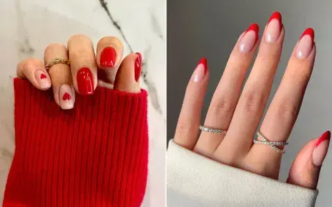  8 diseños de uñas rojas, fáciles de hacer que son ideales para todos los días