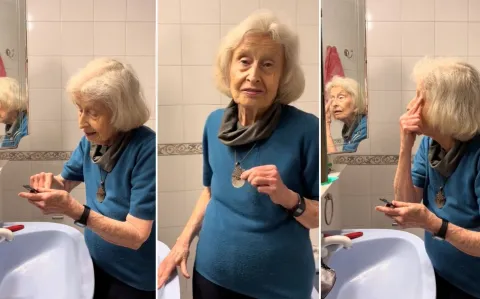 Tiene 92 años, mostró sus trucos de make up y el video fue furor en TikTok