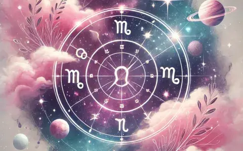 La rueda zodiacal, con los símbolos de los 12 signos astrales.