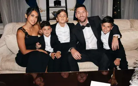 La alegría de Antonela Roccuzzo y sus hijos por los goles de Messi: mirá el video