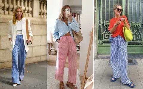 Pantalones rayados: 12 looks con la prenda de la temporada