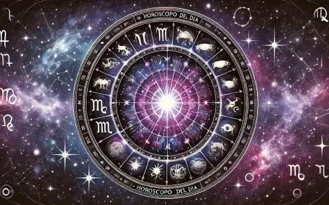 La rueda zodiacal, con los símbolos de los 12 signos astrales.