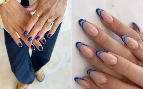 Navy blue nails: la tendencia en uñas que vas a querer usar 