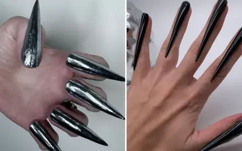 Uñas invertidas: la extraña tendencia de nail art que se viralizó en las redes