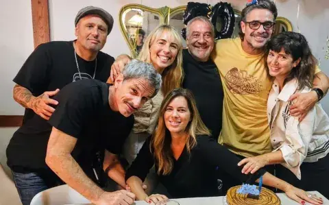 Luciano Castro y Griselda Siciliani en la celebración número 50 del actor