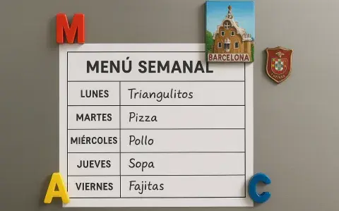 Menú semanal: recetas fáciles y saludables para cocinar en casa Menú semanal: recetas fáciles y saludables para cocinar en casa