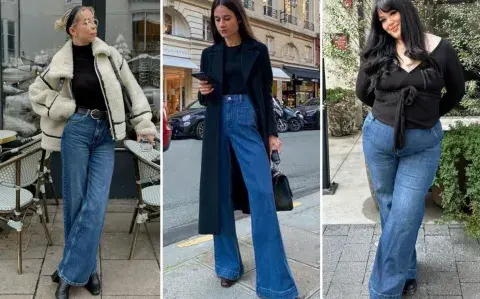 Los jeans acampanados son uno de los elegidos del 2025