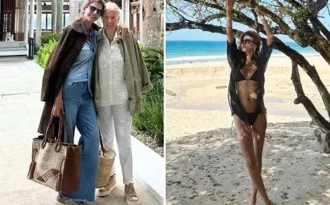 Juliana Awada en modo vacaciones: total denim, surf y un color tendencia Juliana Awada en modo vacaciones: total denim, surf y un color tendencia