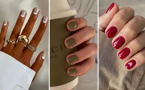 Uñas cortas, elegantes y delicadas para el invierno: los mejores diseños Uñas cortas, elegantes y delicadas para el invierno: los mejores diseños
