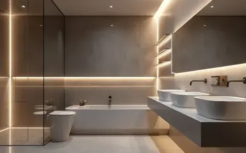 Ni dicroicas ni plafones: 5 ideas para iluminar el baño con mucha onda Ni dicroicas ni plafones: 5 ideas para iluminar el baño con mucha onda