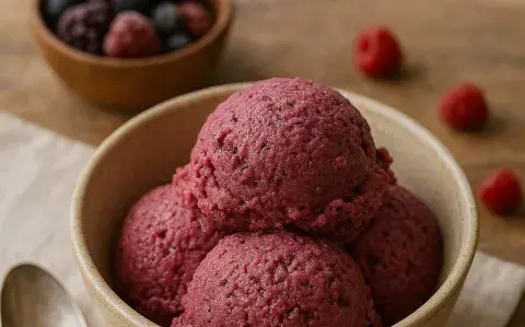 Helado de frutos rojos: proteico, sin azúcar y listo en 2 minutos Helado de frutos rojos: proteico, sin azúcar y listo en 2 minutos