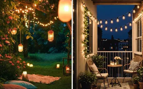 Ideas para iluminar un balcón o un patio exterior