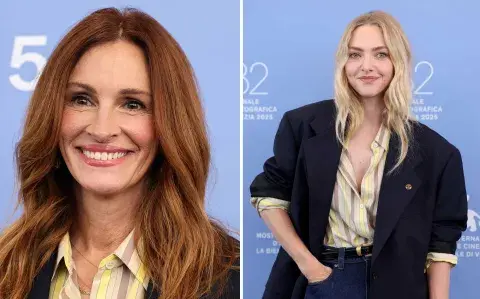 Amanda Seyfried y Julia Roberts con el mismo estilismo en Festival de Venecia Amanda Seyfried y Julia Roberts con el mismo estilismo en Festival de Venecia