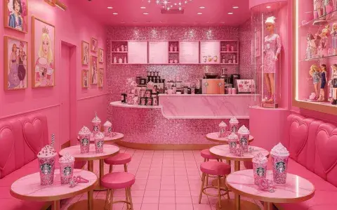 Así es la experiencia inmersiva que Starbucks creó con la temática de Barbie