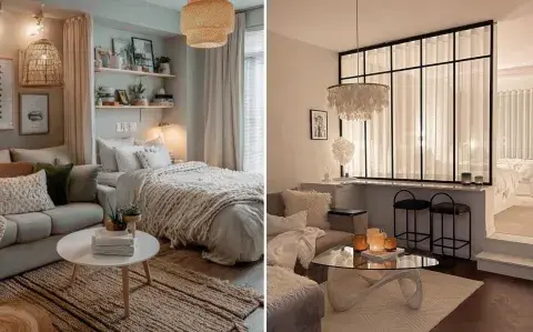 Cómo iluminar un monoambiente: ideas para crear dos espacios distintos solo con luz Cómo iluminar un monoambiente: ideas para crear dos espacios distintos solo con luz