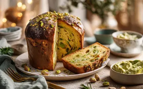 Pan dulce de pistacho: una versión fácil y con un toque gourmet para las fiestas Pan dulce de pistacho: una versión fácil y con un toque gourmet para las fiestas