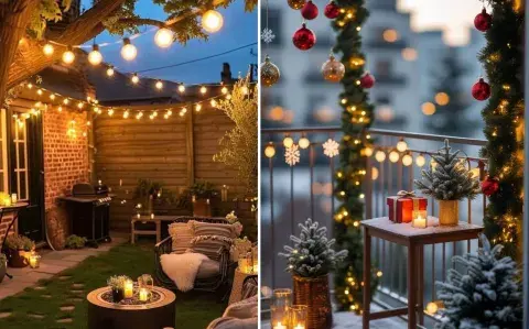 Terrazas en Navidad: cómo decorarlas con poco presupuesto
