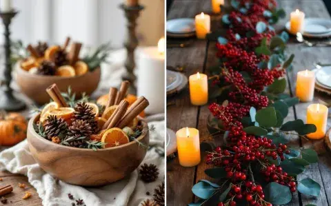 Adiós a la decoración fría: centros de mesa navideños que transmiten calidez