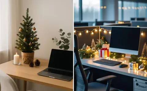 Adiós a la rutina: ideas para decorar tu oficina o escritorio para las fiestas