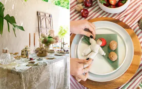 3 mesas de Navidad con objetos reciclados y vintage para inspirarte este año