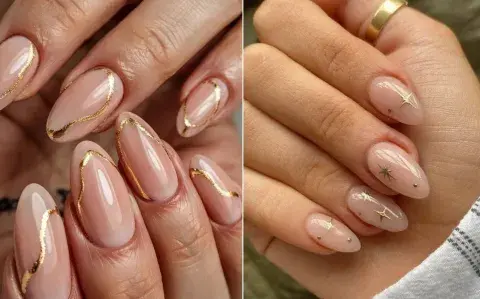 Uñas minimalistas con un toque festivo: 12 manicuras elegantes para este fin de año