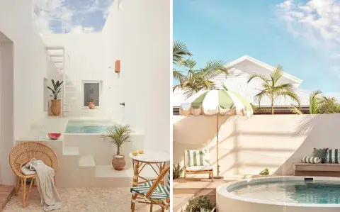 Minipiletas para exteriores: diseños, materiales y formatos que se imponen Minipiletas para exteriores: diseños, materiales y formatos que se imponen