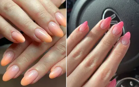 Uñas baby boomer versión verano: el clásico se anima al color
