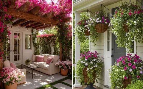 Patios con flores: 5 ideas para llenar tu casa de color