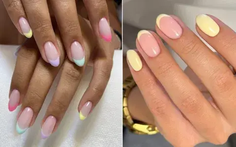 Manicura francesa de verano: 7 diseños a puro color Manicura francesa de verano: 7 diseños a puro color