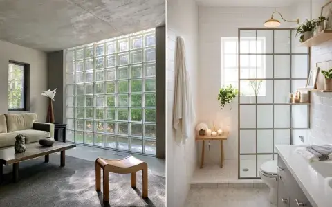Volvieron los ladrillos de vidrio: 5 ideas para usarlos en tu casa
