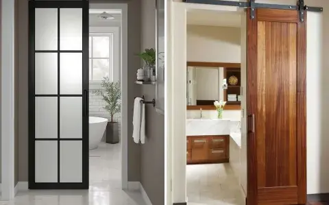 Puertas corredizas en baños pequeños: 5 ideas para ganar espacio y estilo