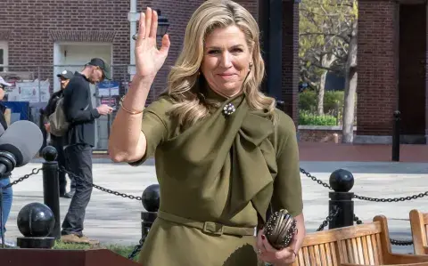 Máxima Zorreguieta con vestido reciclado y joyas históricas en su gira por Estados Unidos