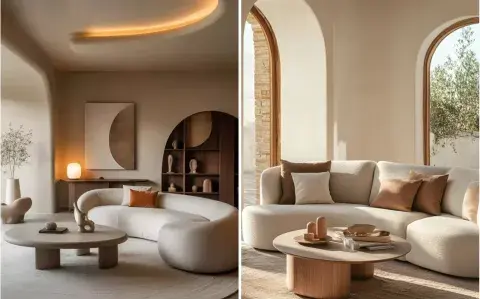 Formas curvas en el living: la tendencia que tu cerebro y espalda agradecen