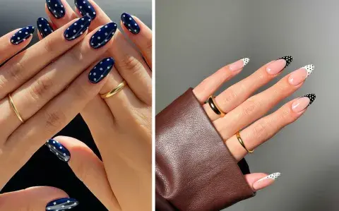 Uñas de lunares y puntos: 5 diseños para sumar estilo
