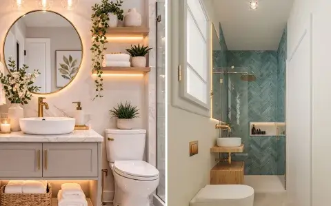 Tiny bathrooms: 5 ideas deco para transformarlo con onda Tiny bathrooms: 5 ideas deco para transformarlo con onda