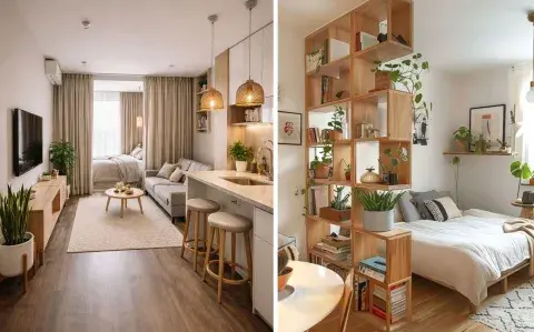 Monoambientes de pocos metros: 10 ideas para dividir espacios sin achicarlos