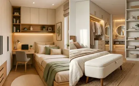 Tiny bedrooms:  cómo hacer que espacios mini se sientan más amplios