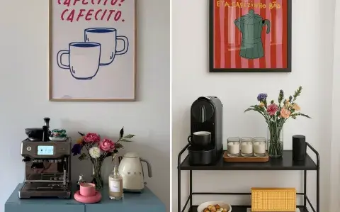 Tiny coffee corners: ideas para crear un rincón de café lindo y funcional Tiny coffee corners: ideas para crear un rincón de café lindo y funcional