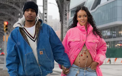 La cantante espera su primer hijo junto a su pareja A$AP Rocky