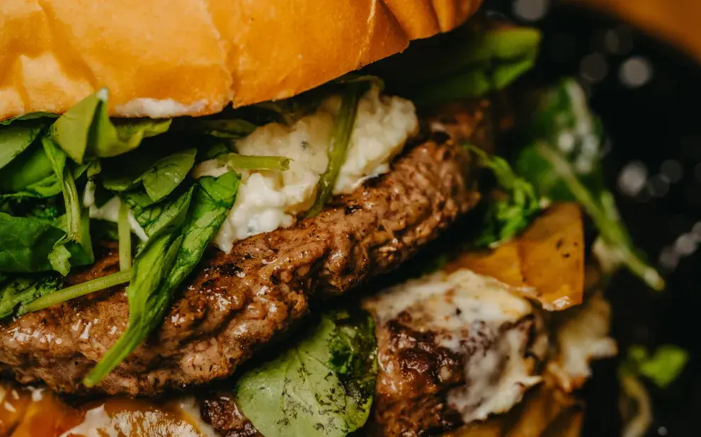 Receta de hamburguesa con queso azul